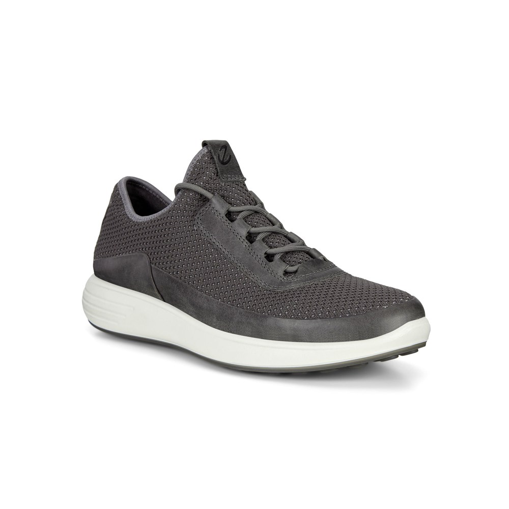 ECCO Mens Sneakers Dark Grey - Soft 7 Runner Meshs - VHC-495016